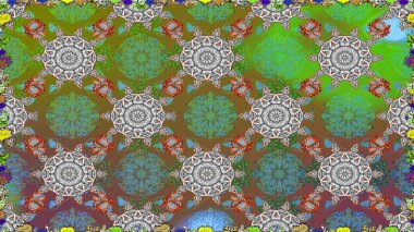 Çiçek arkaplan. Çiçekli tebrik kartı. Raster illüstrasyonu. Suluboya çiçek buketi. Yeşil renklerde. Doğum günü kartı ya da düğün davetiyesi.