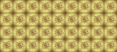 Doğulu stil, altın elementli sarı ve nötr renklerde altın desenli arabesk yapar. Kusursuz kıvırcık saçlar. Raster altın desen.