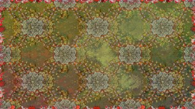 Doodle unsurları. Sorunsuz çiçek deseni kaydırma kağıt, davet, el ilanı, afiş veya Web sitesi Web sitesi arka plan duvar kağıdı için kullanılabilir. Elle çizilmiş Raster illüstrasyon.