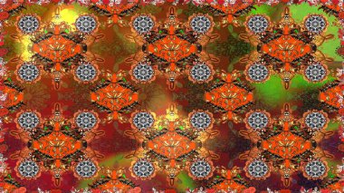 Kahverengi renkte zarif çiçekli suluboya. Düz Çiçek Elementleri Tasarımı. Raster illüstrasyonu. Renkli Bahar Teması Kusursuz Arkaplan.