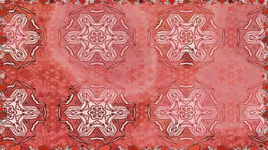 Zentangle soyut çiçekleri. Karalama çiçeği. Raster illüstrasyonu. Güzel kumaş deseni. Renkli Bahar Temalı Kusursuz Arkaplan. Düz Çiçek Elementleri Tasarımı.