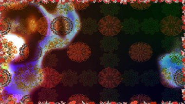 El çizimi. Kahverengi renkli çiçekler. Çiçeklerle kusursuz desen. Suluboya çizimi.