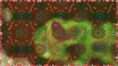 Parlak renkli çiçekleri ve kahverengi renkli yaprakları olan kusursuz çiçek desenleri. Moda baskıları için zarif bir şablon. Halk tarzı. Modern çiçek arkaplanı.