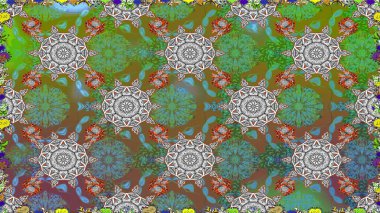 Güzel kumaş deseni. Bahar çiçekli, dikişsiz, sevimli çiçek deseni. Raster illüstrasyonu.