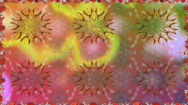 Kusursuz bir arka plan modeli. Vadinin çiçekleri kahverengi renklerde. Raster - stok. Suluboya, elle çizilmiş.