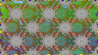 Güzel kumaş deseni. Bahar çiçekli, dikişsiz, sevimli çiçek deseni. Raster illüstrasyonu.