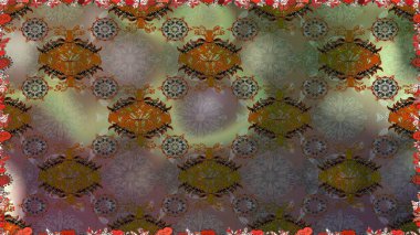 Güzel çiçek deseni. Renkli Bahar Temalı Kusursuz Arkaplan. Düz Çiçek Elementleri Tasarımı. Kahverengi renkte çiçekler.