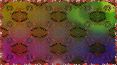 Rasterleştirme Trendy kumaş deseni. Şirin çiçekler. Kesintisiz çizgi deseni.