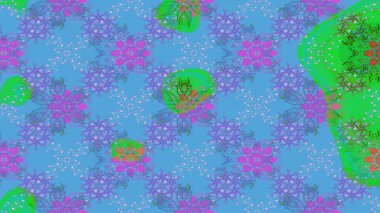 Çiçek desenli eskiz, yaz çiçekleri. Mavi renkli çiçekler. Renkli Bahar Teması eskiz kalıbı. Düz Çiçek Elementleri Tasarımı.