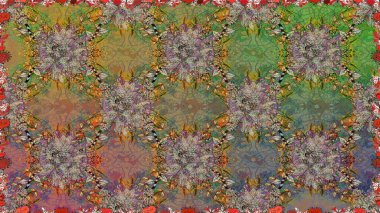 Motley illüstrasyonu. Küçük çiçekte güzel bir desen. Moda baskıları için zarif bir şablon. Çiçekli bahar çiçekleri. Küçük renkli çiçekler..