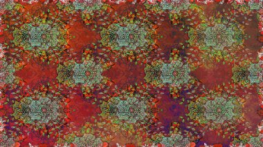 Etnik Mandala süsü. Raster Henna dövme stili. Kızılderili desenli desenli desenli şal deseni. Tekstil, tebrik kartı, boyama kitabı, telefon kılıfı baskısı için kullanılabilir.