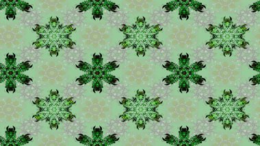 Kar tanesi süs desen. Snowflakes desen. Düz renkli arka plan üzerinde izole kar taneleri tasarımı. Raster resim. Kar taneleri arka plan.