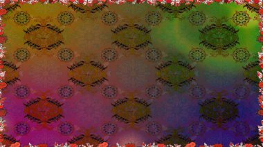 Küçük çiçekteki sevimli çiçek deseni. Kahverengi renkte çiçekler.