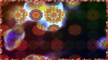 Modern stil dokusu. Çiçek desenli raster, kahverengi çizgi grafik deseni soyut raster arkaplan.