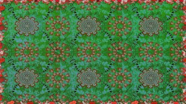 Manzaralı çiçek deseni. Çiçek kompozisyonu, el boyası, hassas şablon. Üst manzara, yumuşak yeşil renk tarzı. Sevgililer günü ve tebrik kartı konsepti için şık bir davet.