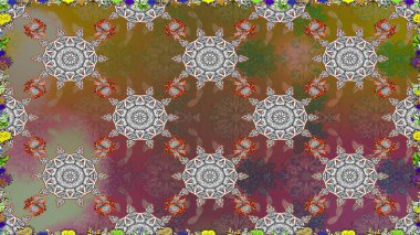 Vadinin çiçekleri kahverengi renklerde. Raster dikişsiz çiçek deseni.