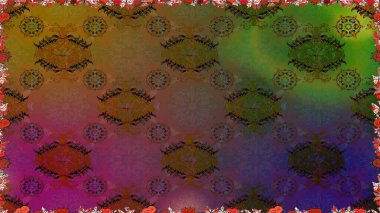 Küçük çiçekteki sevimli çiçek deseni. Kahverengi renkte çiçekler.