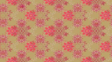 Sevimli çiçek raster deseni. Modaya uygun kumaş deseni. Renkli Yaz Temalı eskiz kalıbı. Düz Çiçek Elementleri Tasarımı.