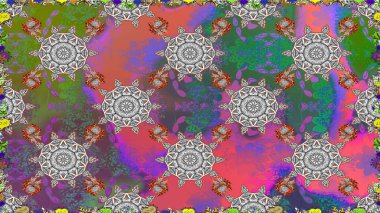 Karalama elementleri. El çizimi Raster çizimi. Duvar kağıdı, web sayfası arka planı, ambalaj kağıdı, davetiye, broşür, afiş veya web sitesi için kusursuz çiçek deseni kullanılabilir.