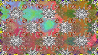 Gri çiçekli bahar çiçekleri. Motley illüstrasyonu. Küçük renkli çiçekler. Moda baskıları için zarif bir şablon. Küçük çiçekte şirin desenler.