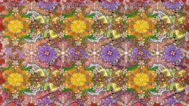 Üst manzara, yumuşak kahverengi renk. Manzaralı çiçek deseni. Sevgililer günü ve tebrik kartı konsepti için şık bir davetiye. Çiçek kompozisyonu, el boyası, hassas şablon..