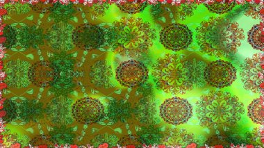 Sabıka fotoğraflarında, bebek kıyafetlerinde, duvar kâğıtlarında, paket kutularında falan kullanılabilir. Zarif, parlak ve kusursuz yeşil çiçek desenli tasarım. Raster..