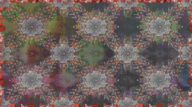 Kusursuz Vintage Çiçek Deseni. Raster Kalça dokusu deseni.