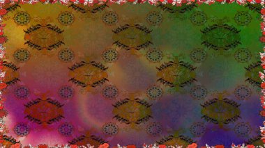 Raster illüstrasyonu. 3 boyutlu çiçekler, pürüzsüz. Kahverengi renklerde.