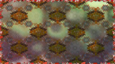 Raster Hip kumaş deseni. Kusursuz Vintage Çiçek Deseni.