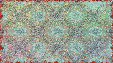 Raster illüstrasyonu. Küçük çiçekli basit, dikişsiz desen. Moda baskısı, albüm, ambalaj kağıdı ve duvar kağıdı için zarif dekoratif süslemeler. Tarafsız renklerde şirin çiçekler.