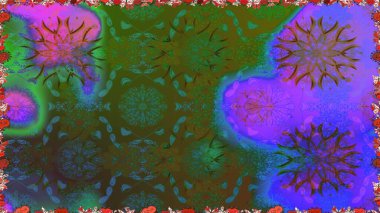 Bahar çiçekli, dikişsiz, sevimli çiçek deseni. Raster illüstrasyonu. Güzel kumaş deseni.