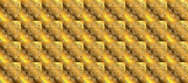 Kusursuz desenli altın elementler. Raster illüstrasyonu. Altın şablon. Klasik çiçek dokusu. Sarı, kahverengi ve bej renklerin kraliyet retro 'su. Kart, duvar kağıdı, ambalaj, tekstil için klasik tasarım.