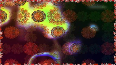 Soyut zarafet, çiçekli arkaplan deseni. Raster Güzel kumaş deseni.