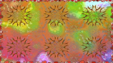 Raster. Sabıka fotoğraflarında, bebek kıyafetlerinde, duvar kâğıtlarında, paket kutularında falan kullanılabilir. Zarif, parlak ve pürüzsüz kahverengi çiçek deseni tasarımı.