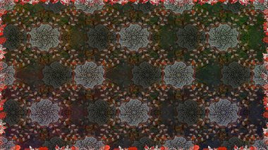 Kusursuz Vintage Çiçek Deseni. Raster Kalça dokusu deseni.