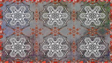 Çiçekli karalama şeklinde Raster çiçek deseni. Nazikçe, güzel çiçek arkaplanı. Gri renkli çiçekler.