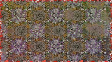 Kusursuz. Küçük çiçekteki sevimli çiçek deseni. Raster illüstrasyonu.