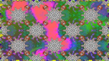 Raster illüstrasyonu. Güzel kumaş deseni. Küçük çiçekteki kusursuz desen. Güzel çiçek arkaplanı..