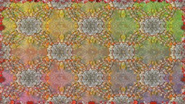 El çizimi dikişsiz sonbahar çiçekleri deseni. Tekstil ve kapak tasarımı için mükemmel. Renkli, kahverengi, pürüzsüz desen. Kahverengi renkli çiçekler. Doodle tarzı.