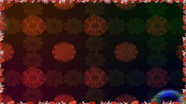 Raster çiçek izi. Klasik taslak çizimi. Çiçeksel kahverengi, pürüzsüz desen. Raster Yumuşak kumaş deseni.