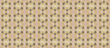Bej, nötr ve sarı renklerdeki altın desenli altın elementler. Süslü dekorasyon. Raster klasik barok çiçeksiz altın desenli. Lüks, kraliyet ve Viktorya dönemi konsepti.