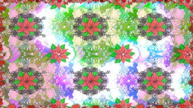 Kusursuz çiçek deseni duvar kâğıdı olarak kullanılabilir. Raster illüstrasyonu. Tarafsız renklerde çiçekler.