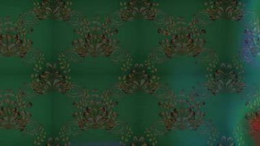 Renkli unsurlarla hareketli arka plan görüntüleri. Çiçekler. Eski model. Bayrak tarzı. Video kaydı. Şablon. Döngü. Kusursuz..