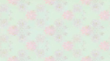 Renkli unsurlarla hareketli arka plan görüntüleri. Çiçekler. Eski model. Bayrak tarzı. Video kaydı. Şablon. Döngü. Kusursuz..