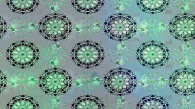 Renkli unsurlarla hareketli arka plan görüntüleri. Çiçekler. Eski model. Bayrak tarzı. Video kaydı. Şablon. Döngü. Kusursuz..