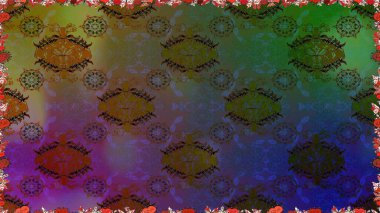 Çiçekler, dallar, bitkiler ve çiçekler. Raster illüstrasyonu. El çizimi. Güzel kumaş deseni.