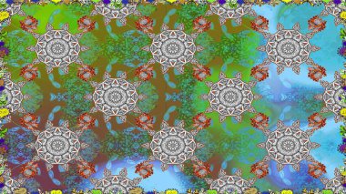 Hoş bir çiçek geçmişi var. Raster illüstrasyonu. Küçük çiçekteki kusursuz desen. Güzel kumaş deseni.