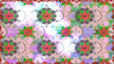 Çiçekli güzel suluboya desen. Raster illüstrasyonu. Tarafsız renklerde.