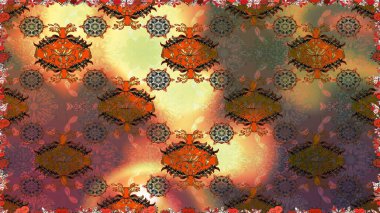 Düz Çiçek Elementleri Tasarımı. Çiçeksel fantezi tasarımı, parlak bir arka planda, kusursuz bir desen. Renkli Bahar Teması Kusursuz Arkaplan.