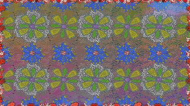 Soyut çiçek desensiz arkaplan. Raster illüstrasyonu. Gri renklerde. Küçük çiçekteki sevimli çiçek deseni. Raster deseni.